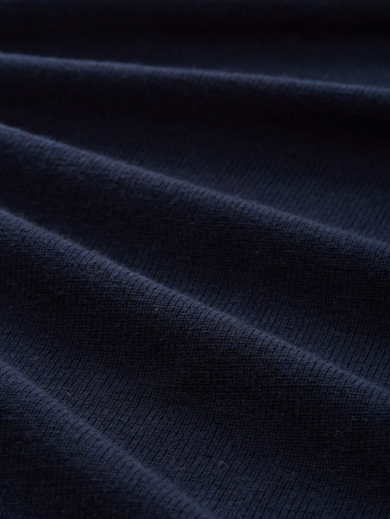 soft knit zip jacket, Knitted Navy Melange