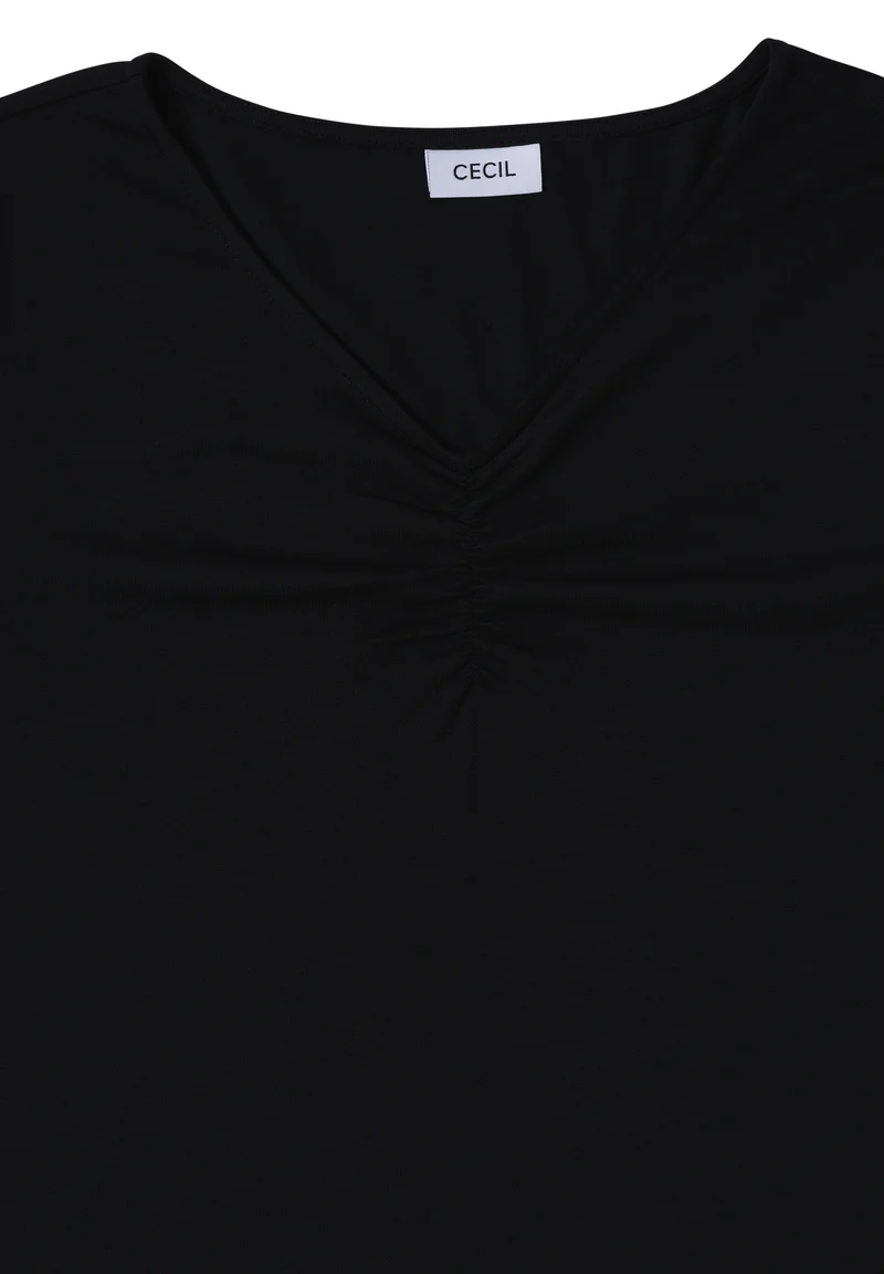 TOS Basic Shirt With Gathering, Black