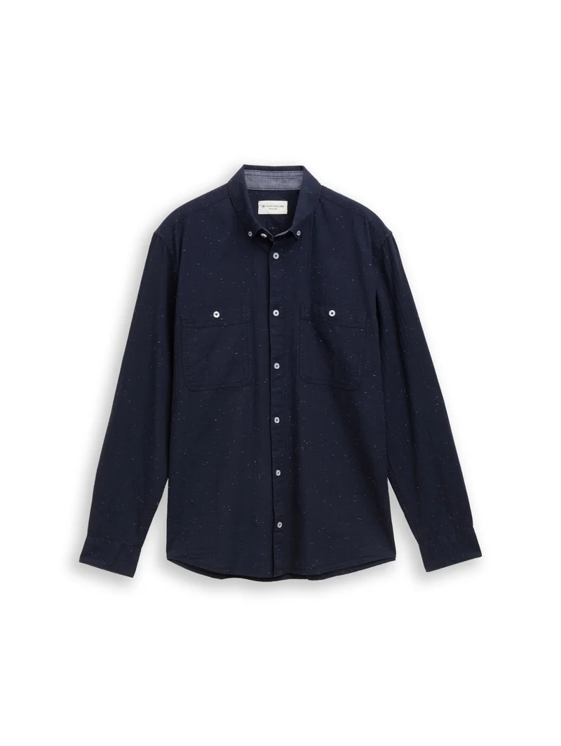 structured shirt, navy nep structure