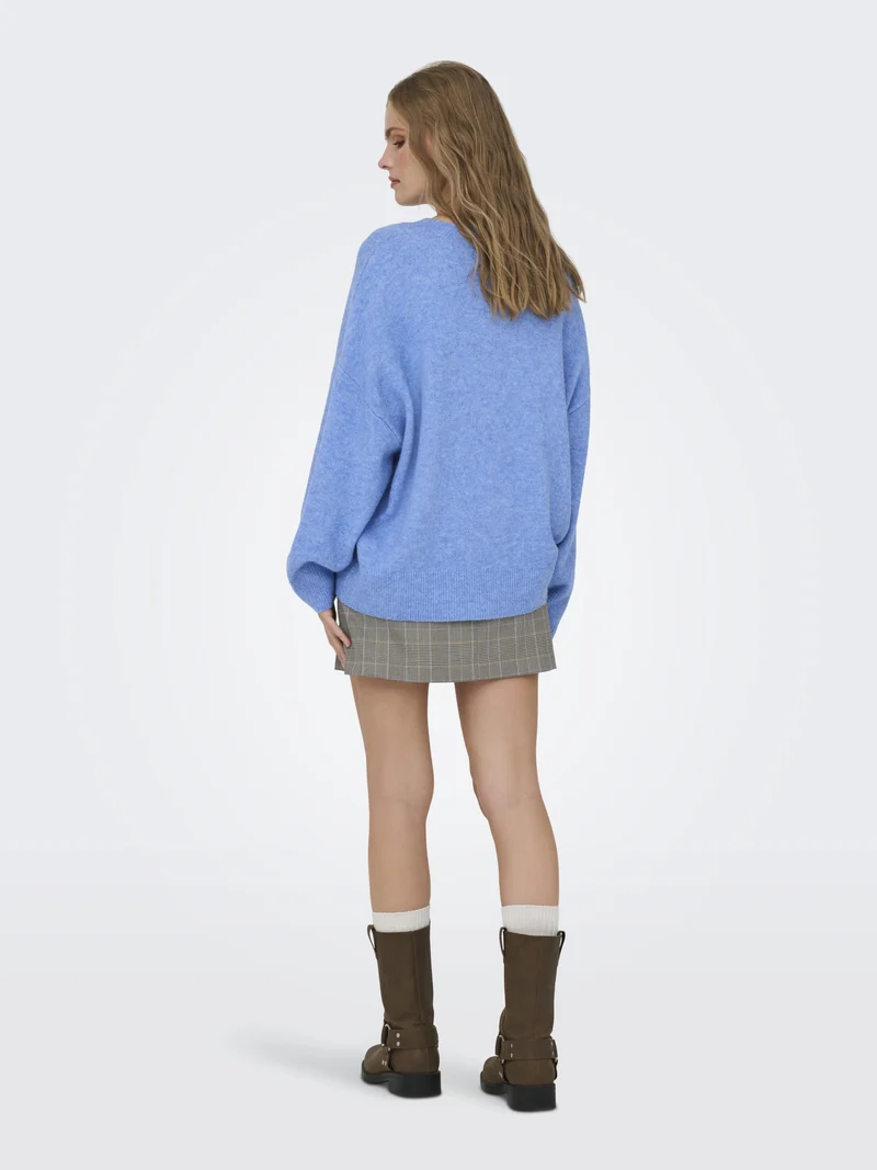 JDYSONJA L/S O-NECK PULLOVER KNT, Provence/MELANGE