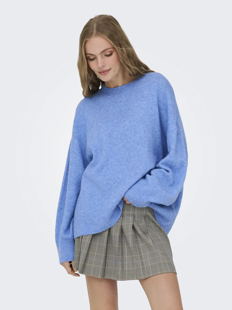 JDYSONJA L/S O-NECK PULLOVER KNT, Provence/MELANGE