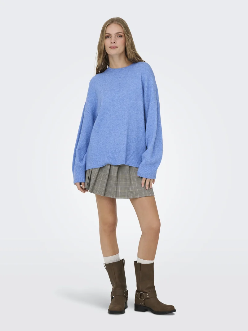 JDYSONJA L/S O-NECK PULLOVER KNT, Provence/MELANGE