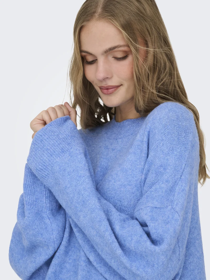JDYSONJA L/S O-NECK PULLOVER KNT, Provence/MELANGE