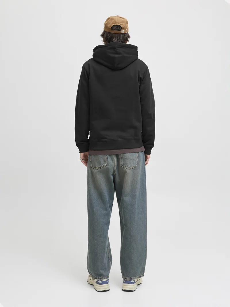 JORNORREBRO EMB SWEAT ZIP HOOD NOOS, Black