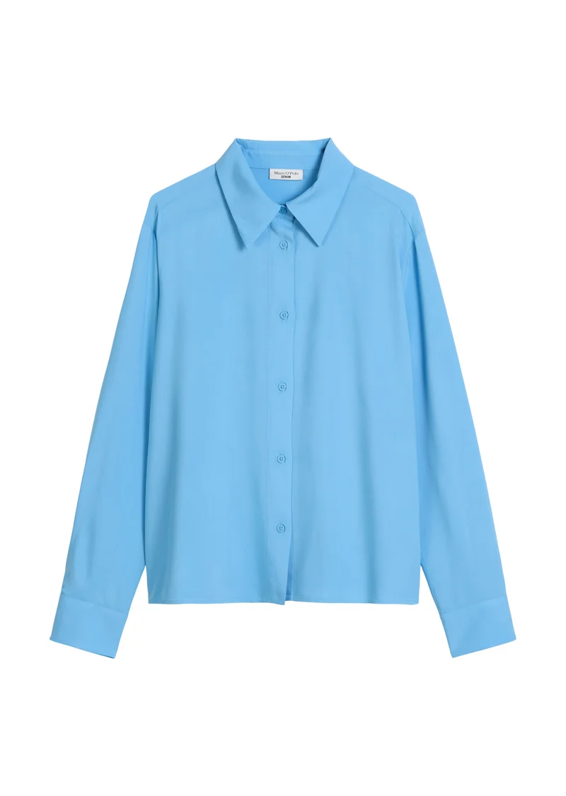 Woven Blouses Longsleeve, Azure Sky