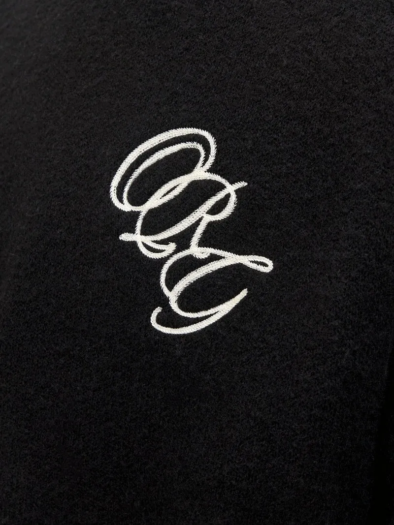 JORBEDFORD KNIT EMB CREW NECK, Black