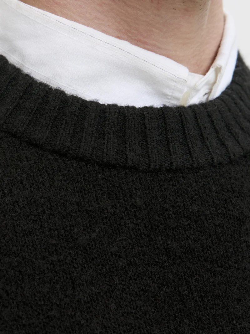 JORBEDFORD KNIT EMB CREW NECK, Black