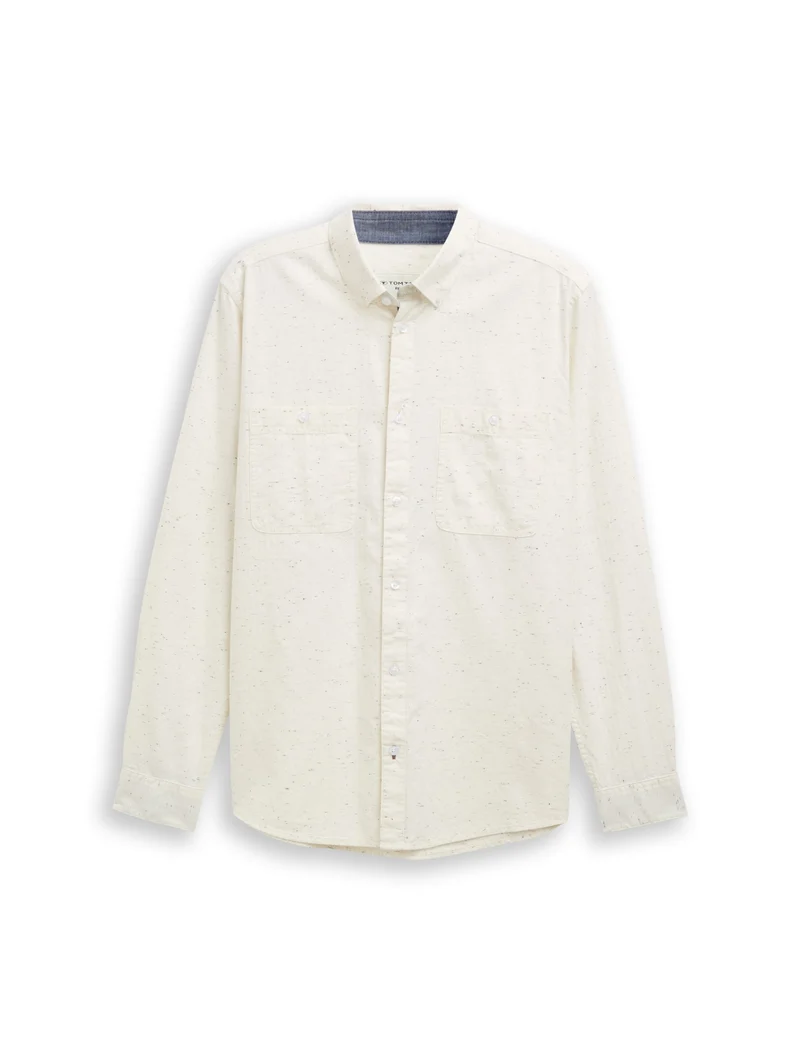 structured shirt, white nep structure