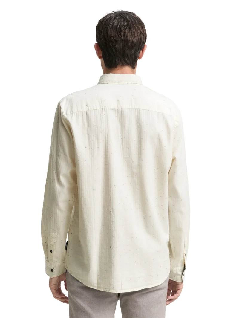 structured shirt, white nep structure