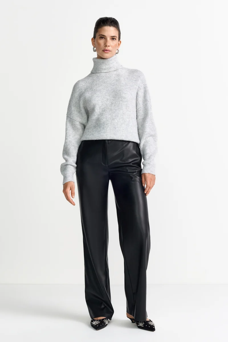 Roll Neck, grey melangé