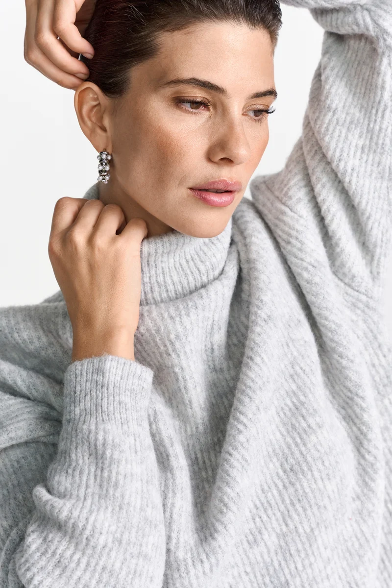 Roll Neck, grey melangé