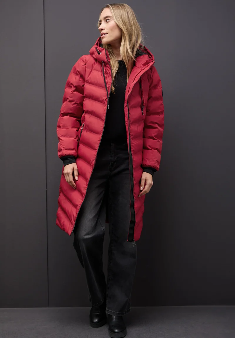 LTD QR Long Padded Jkt w. Glue, carpet red
