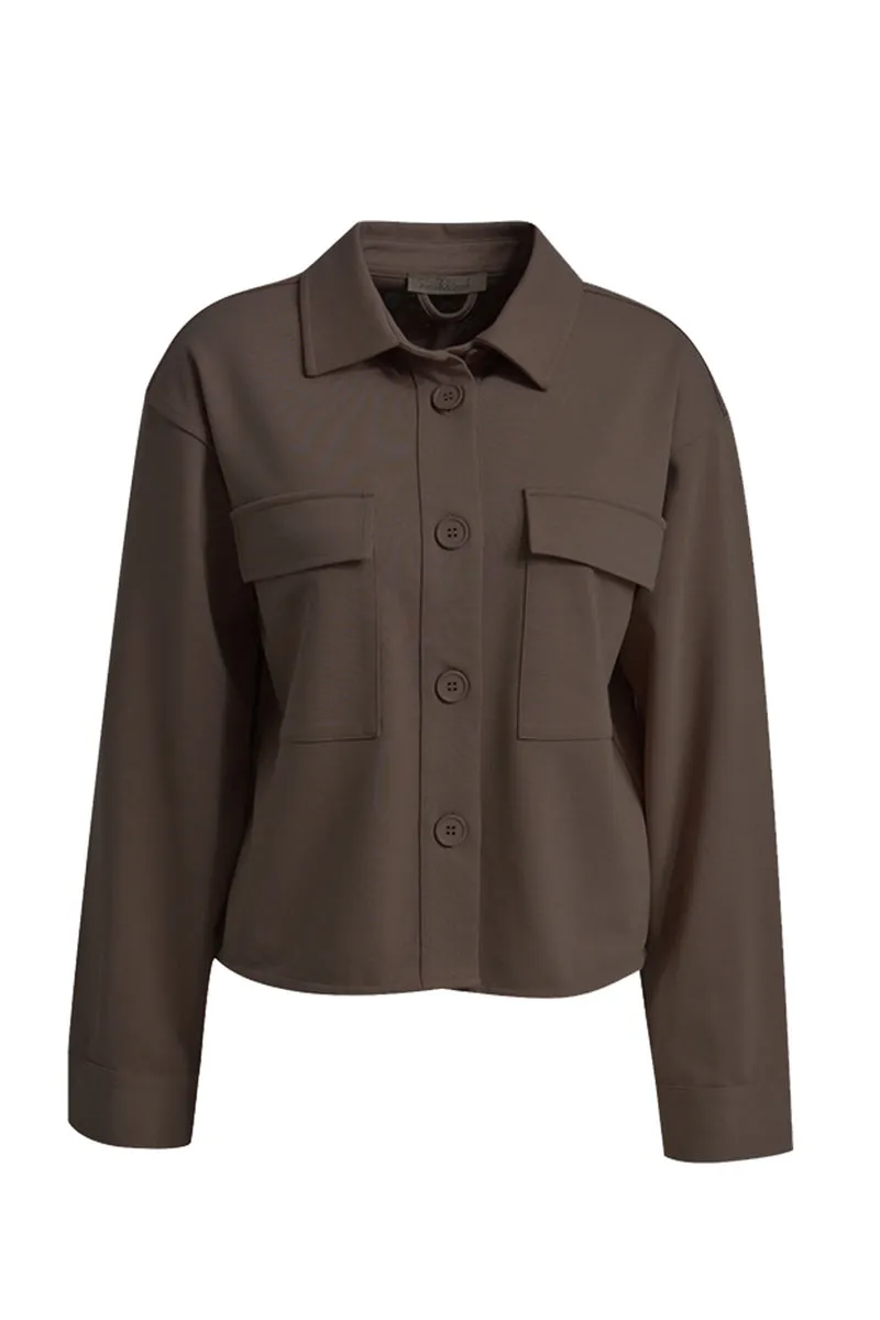 SHORT CARGO JACKET, CHOCO