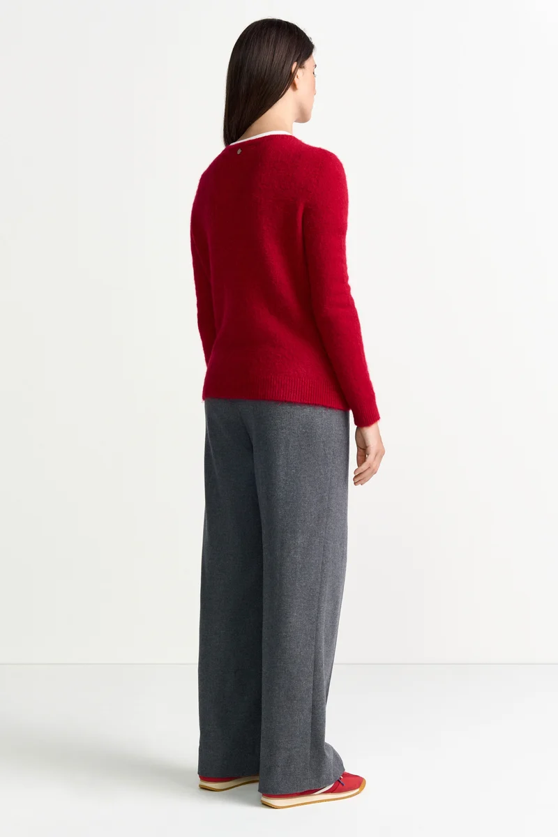 Cozy Crew Neck, holiday red