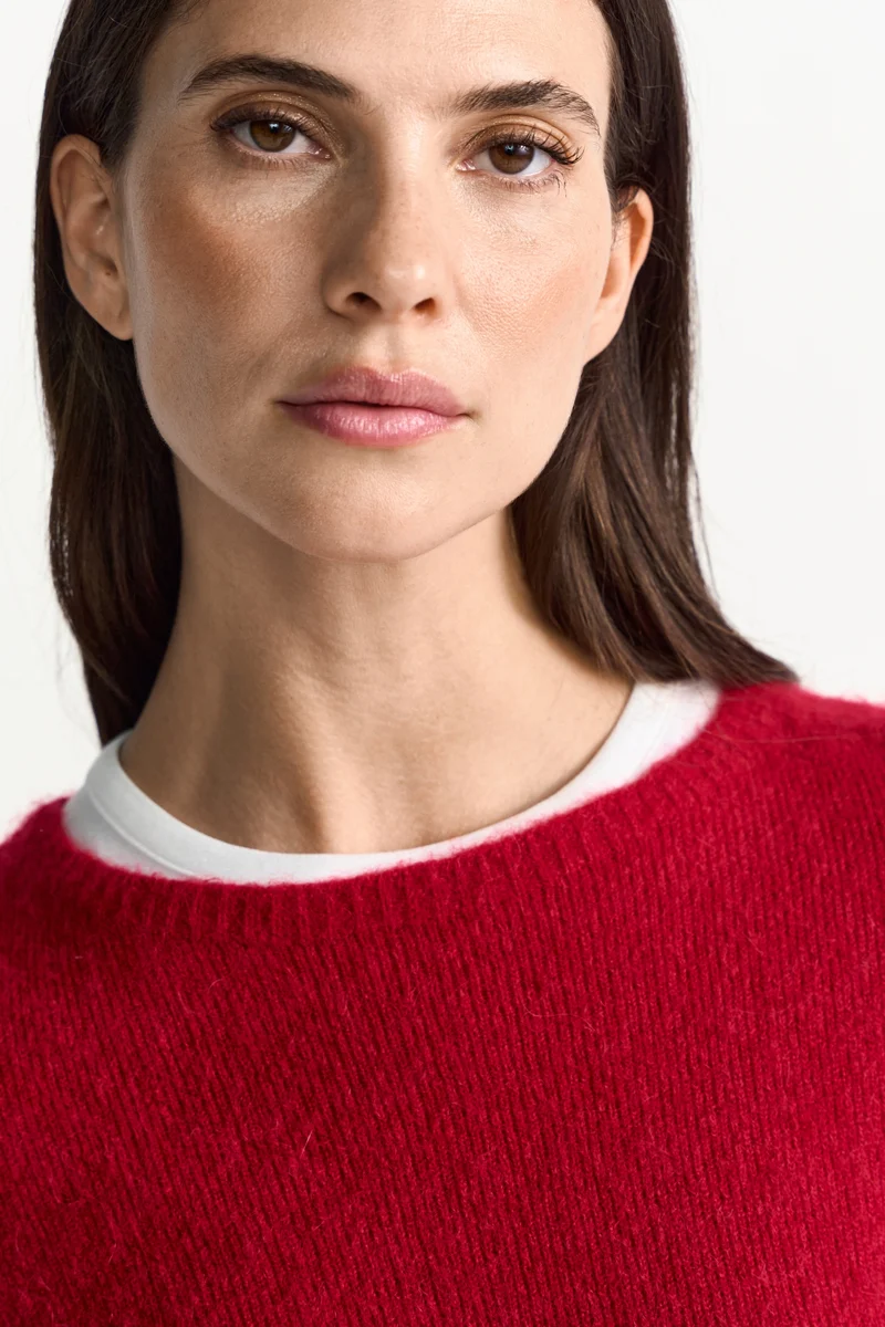 Cozy Crew Neck, holiday red