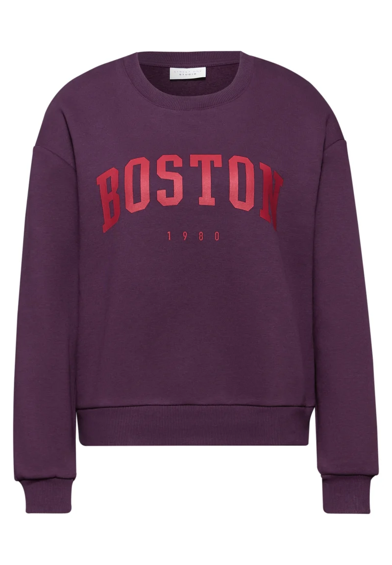LTD QR Studio Loose Fit Crewne, royal plum