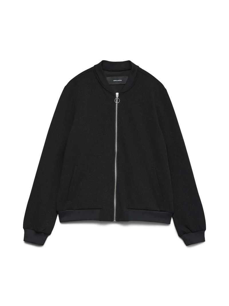 VMBERLIN COCO LS GLITTER BOMBER NOO, Black/GLITTER