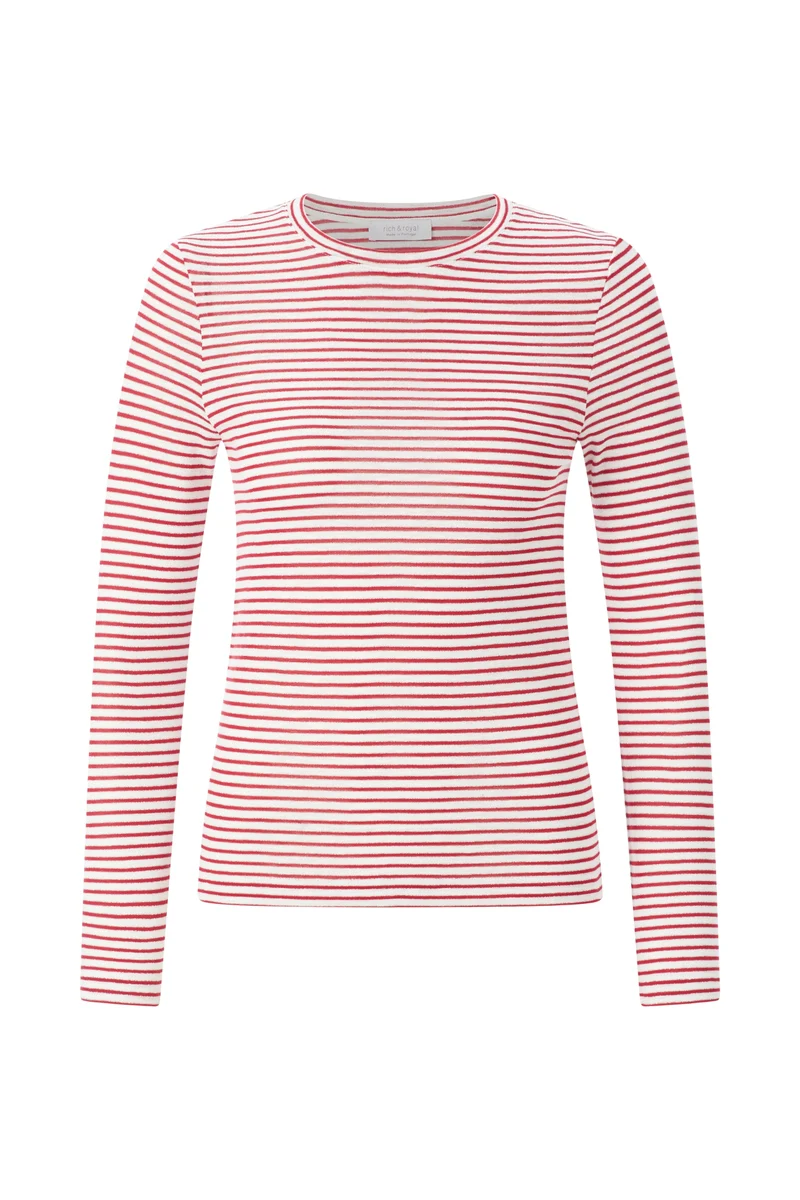 Sparkle Striped Longsleeve, holiday red
