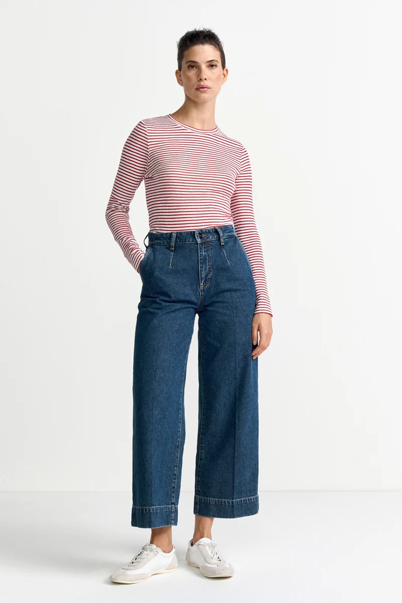 Sparkle Striped Longsleeve, holiday red