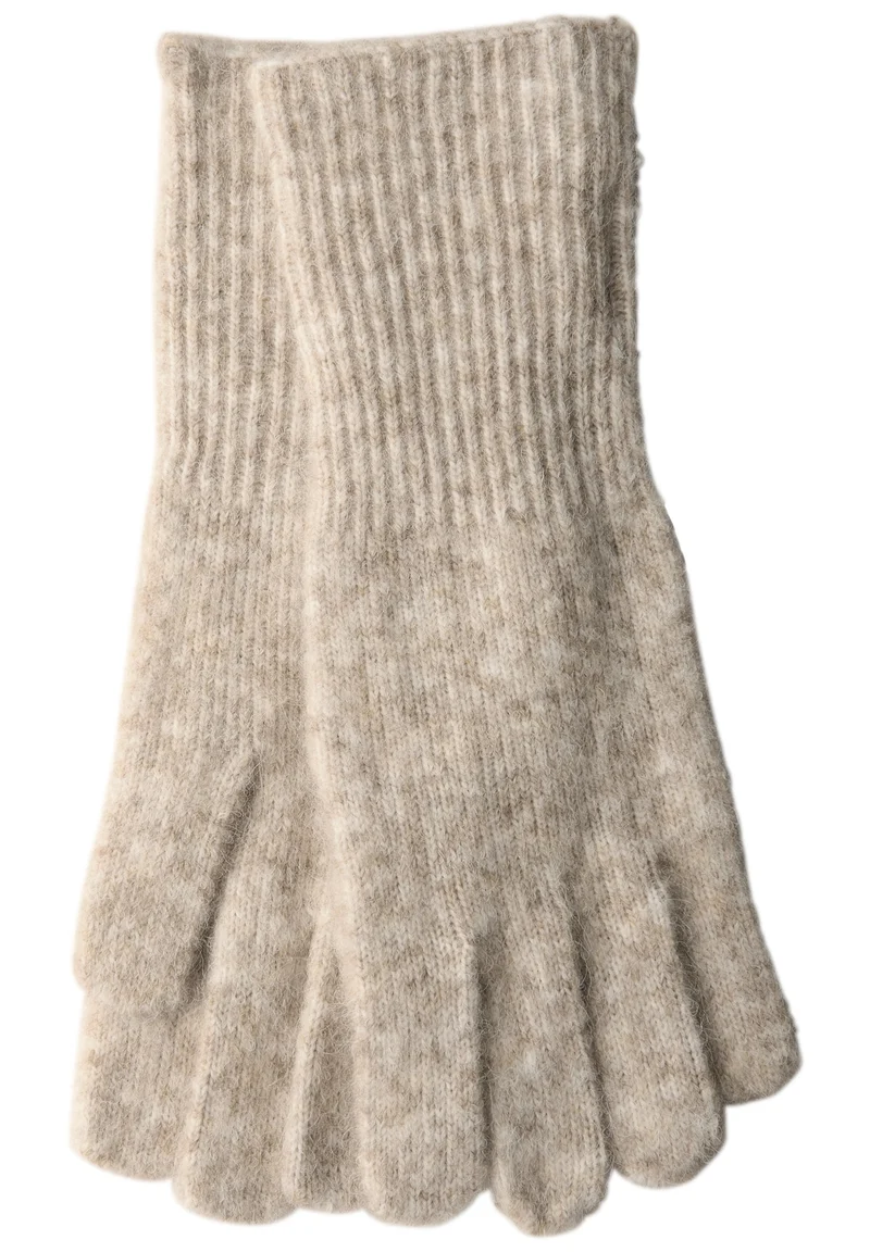 OP_Woolly Mel Gloves_Mel. Knit, Soft Sand Mel.