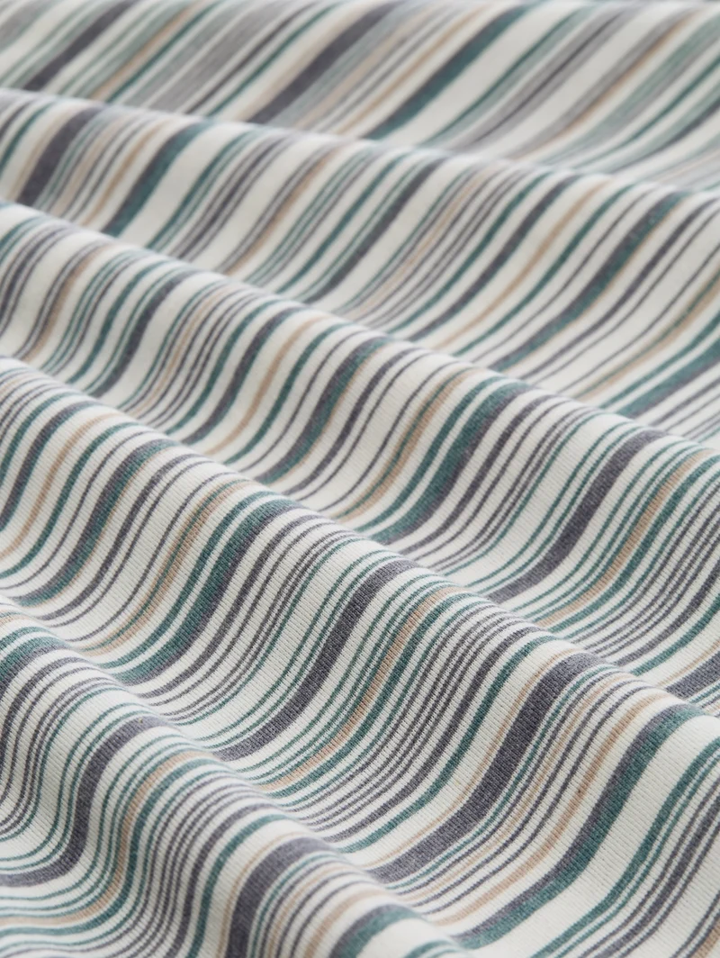 striped t-shirt, white multicolor stripes