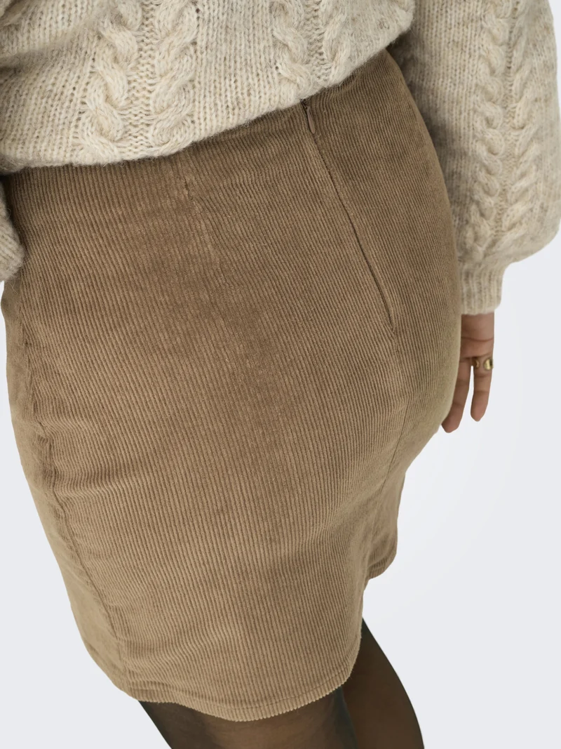 ONLLENI-GLOBAL SHORT CORD SLIT SKIR, Cocoa Créme