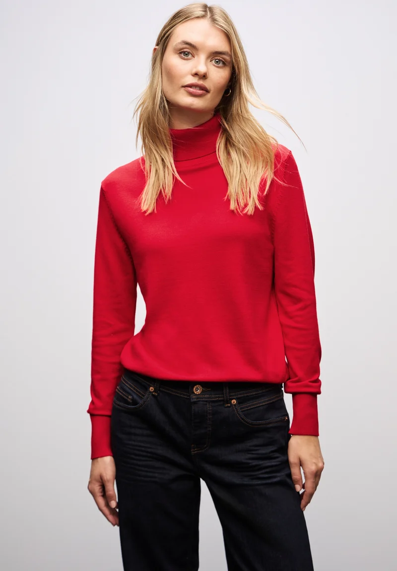 LTD QR_basic roll-neck, racing red