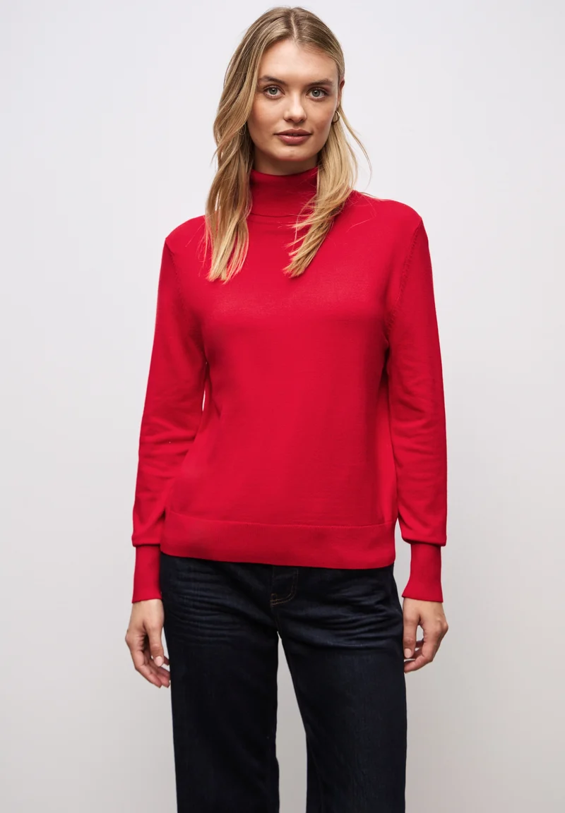 LTD QR_basic roll-neck, racing red