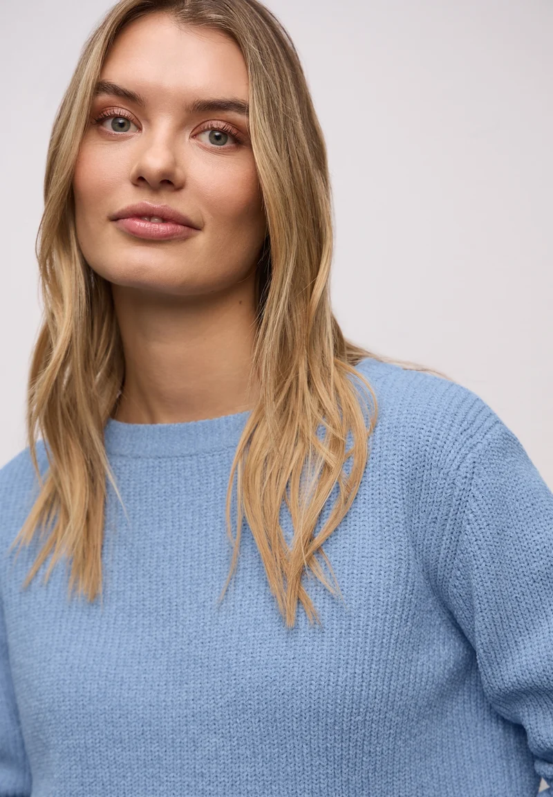 LTD QR_chenille sweater, frosted blue