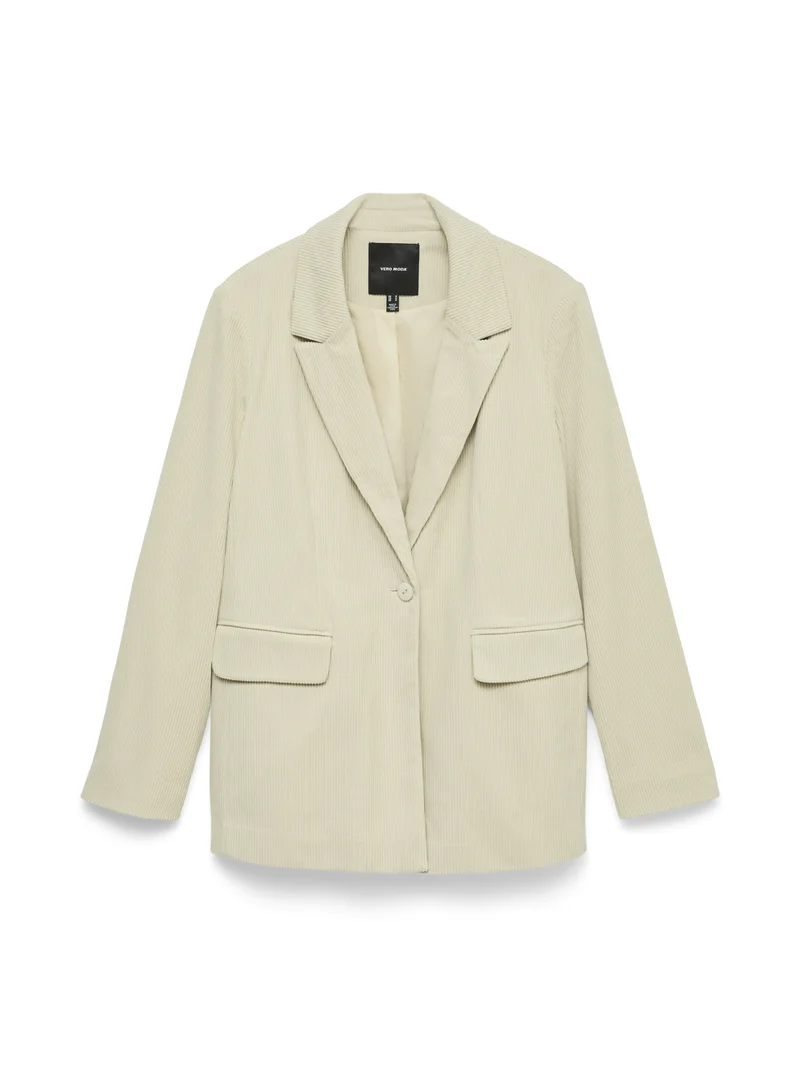 VMNORA LS LOOSE CORDUROY BLAZER, Birch