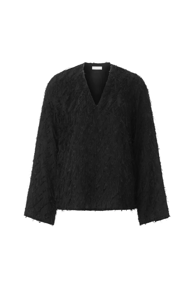 Fringe Blouse, black