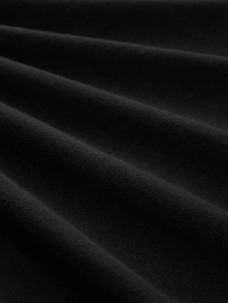 basic turtleneck knit, Black