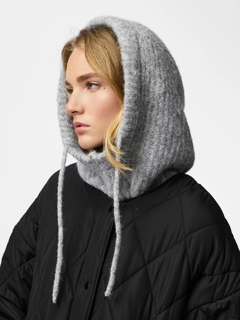 PCNAMBI BALACLAVA NOOS BC, Light Grey Melange