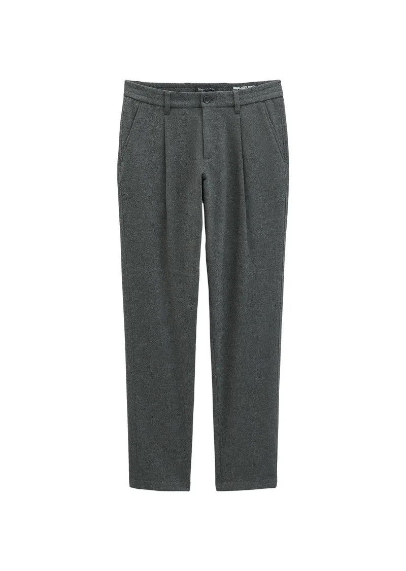 Model Osby Jogger Pleats, dark grey melange