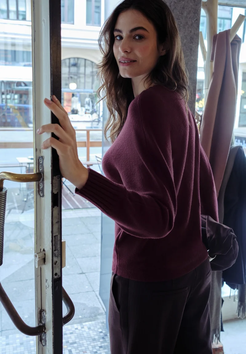 dolman u-boat sweater, royal plum
