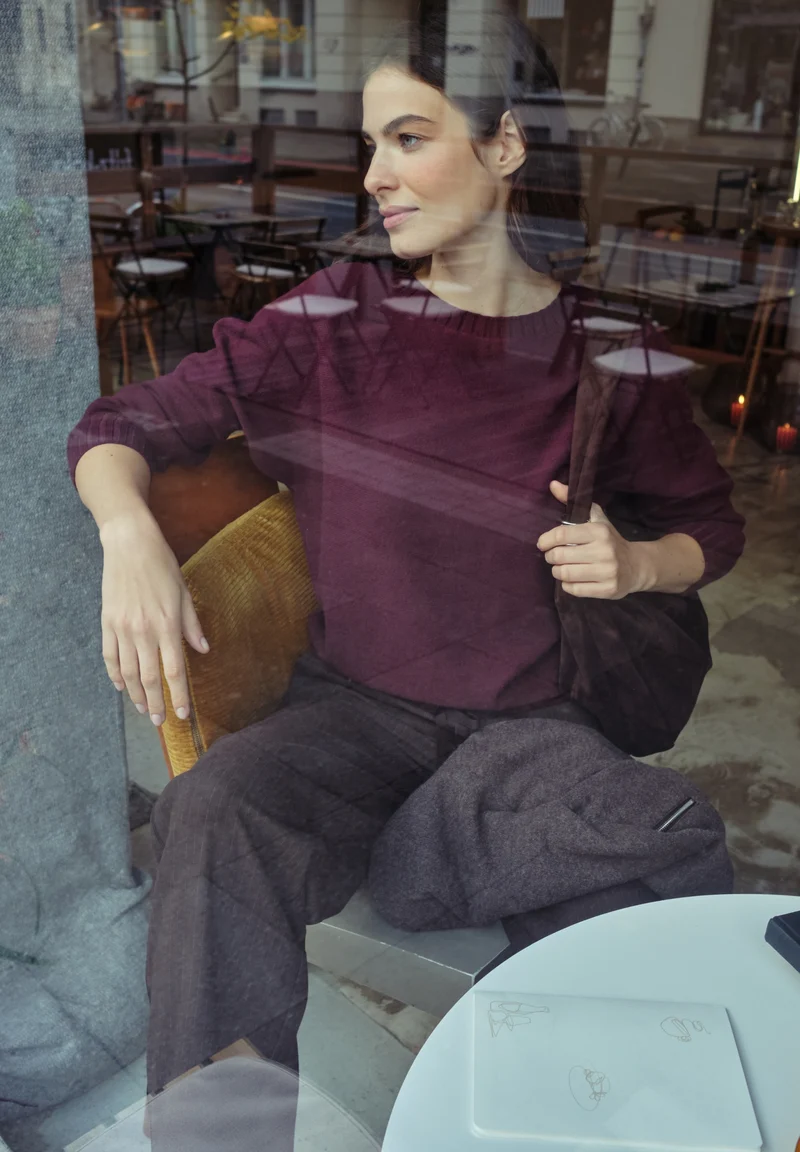 dolman u-boat sweater, royal plum