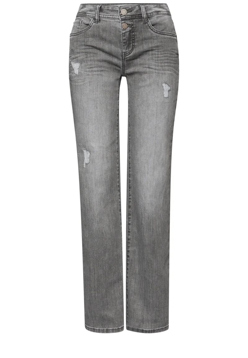 Studio Style Straight Leg,mw,g, Grey Destroy washed