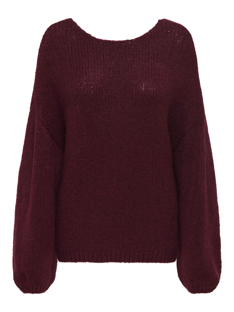 JDYDINEA L/S REVERSIBLE PULLOV. KNT, Cabernet