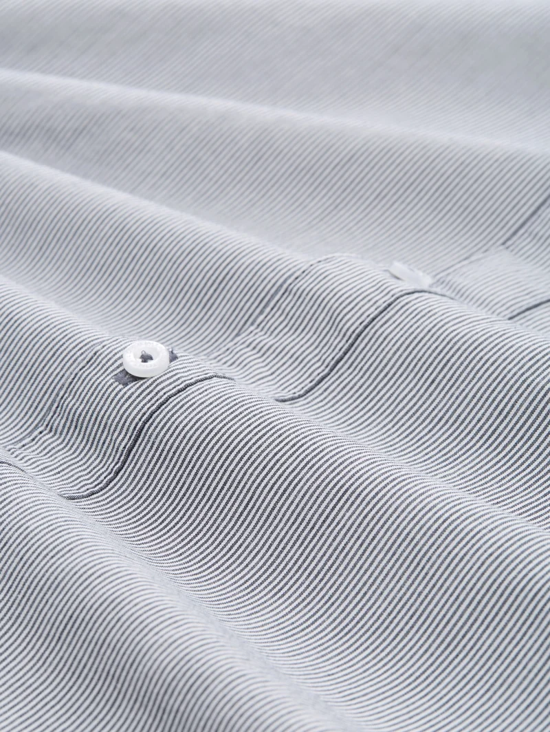 fitted striped shirt, blue stripe
