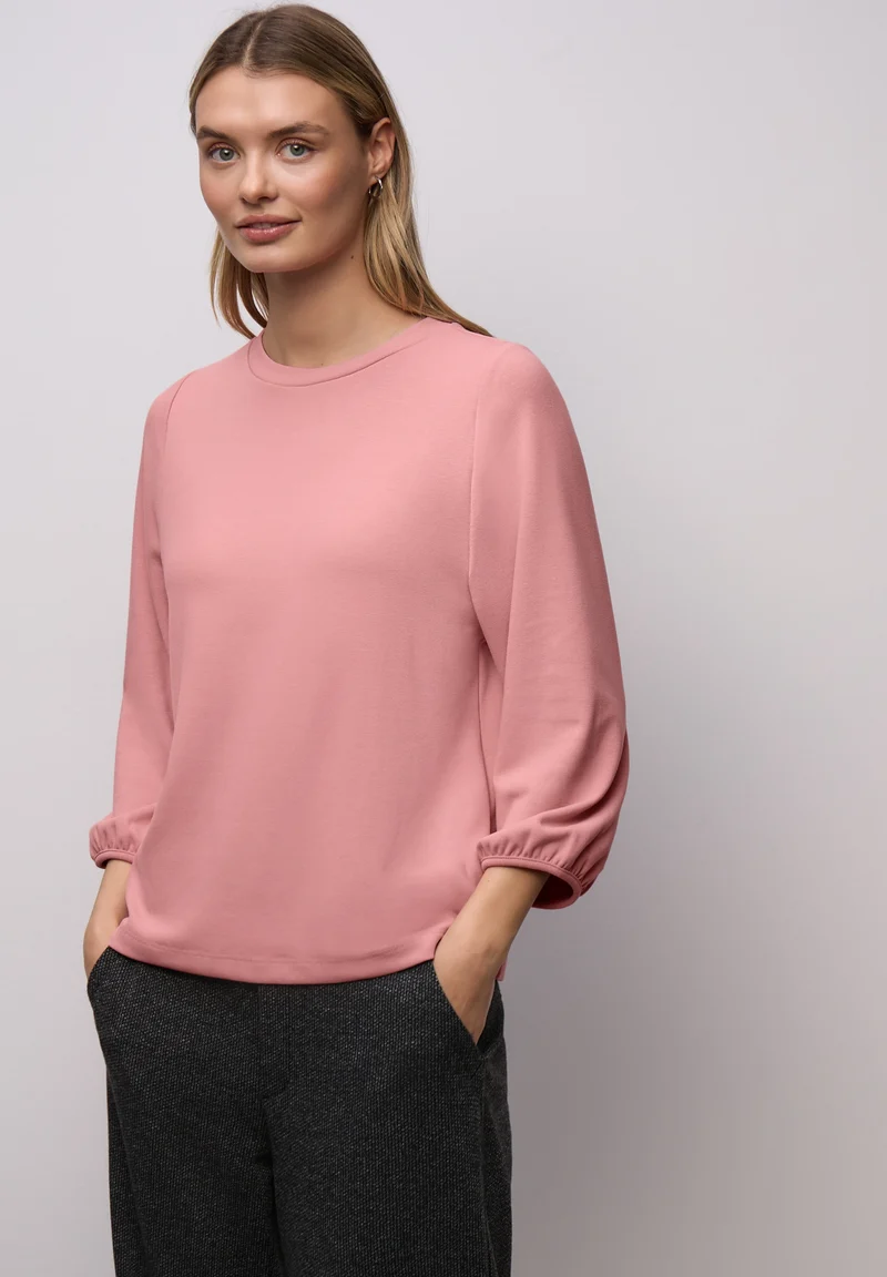 LTD QR uni jacquard shirt, powder pink
