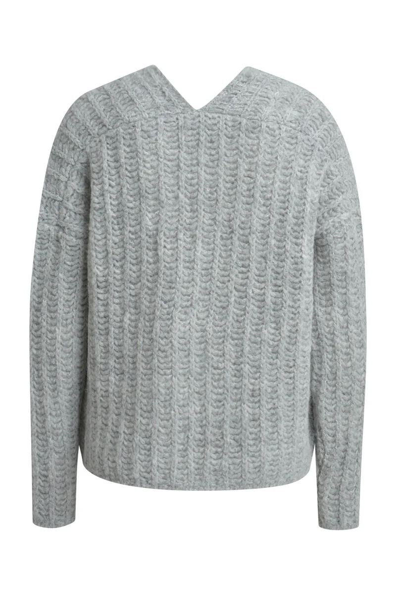 SHORT OPEN CARDIGAN, SILVER GREY MELANGE