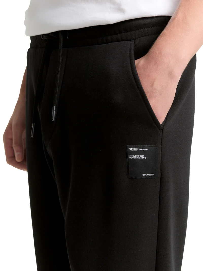 solid sweat pant, Black