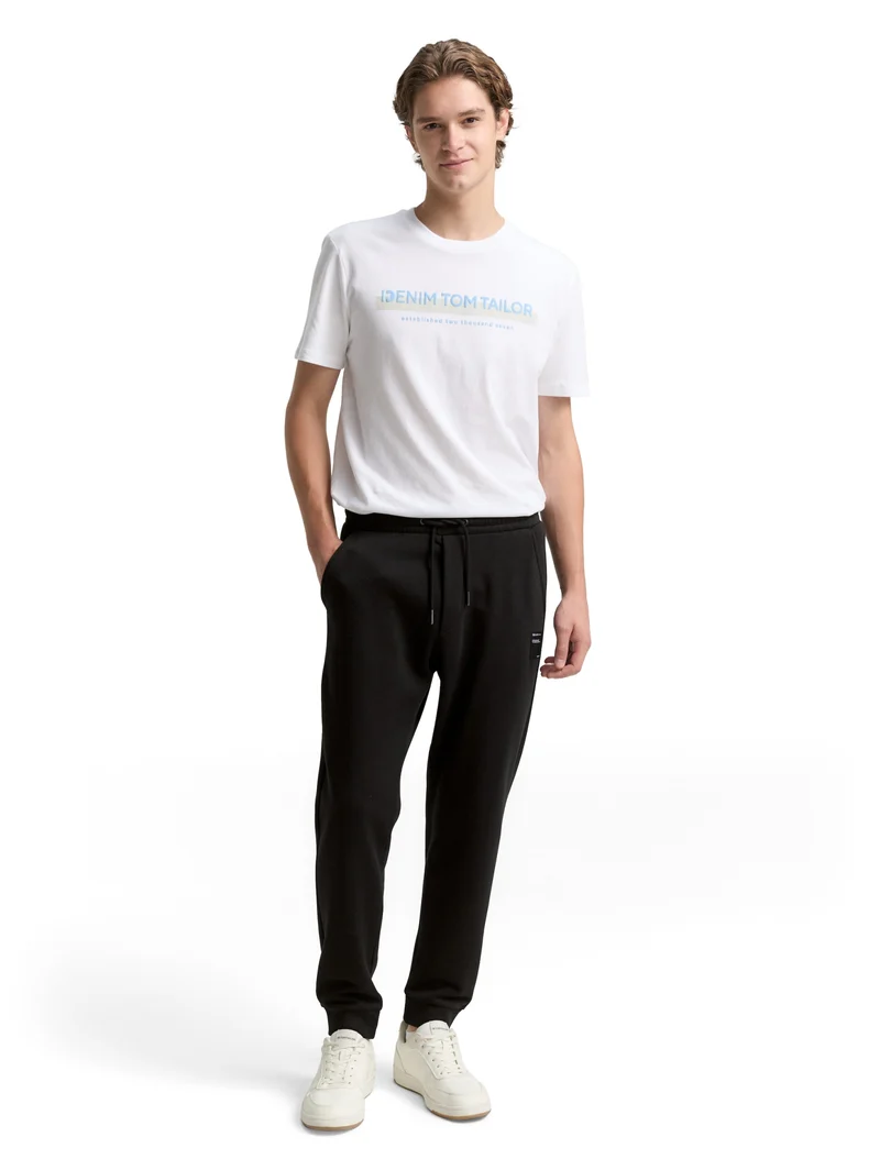 solid sweat pant, Black
