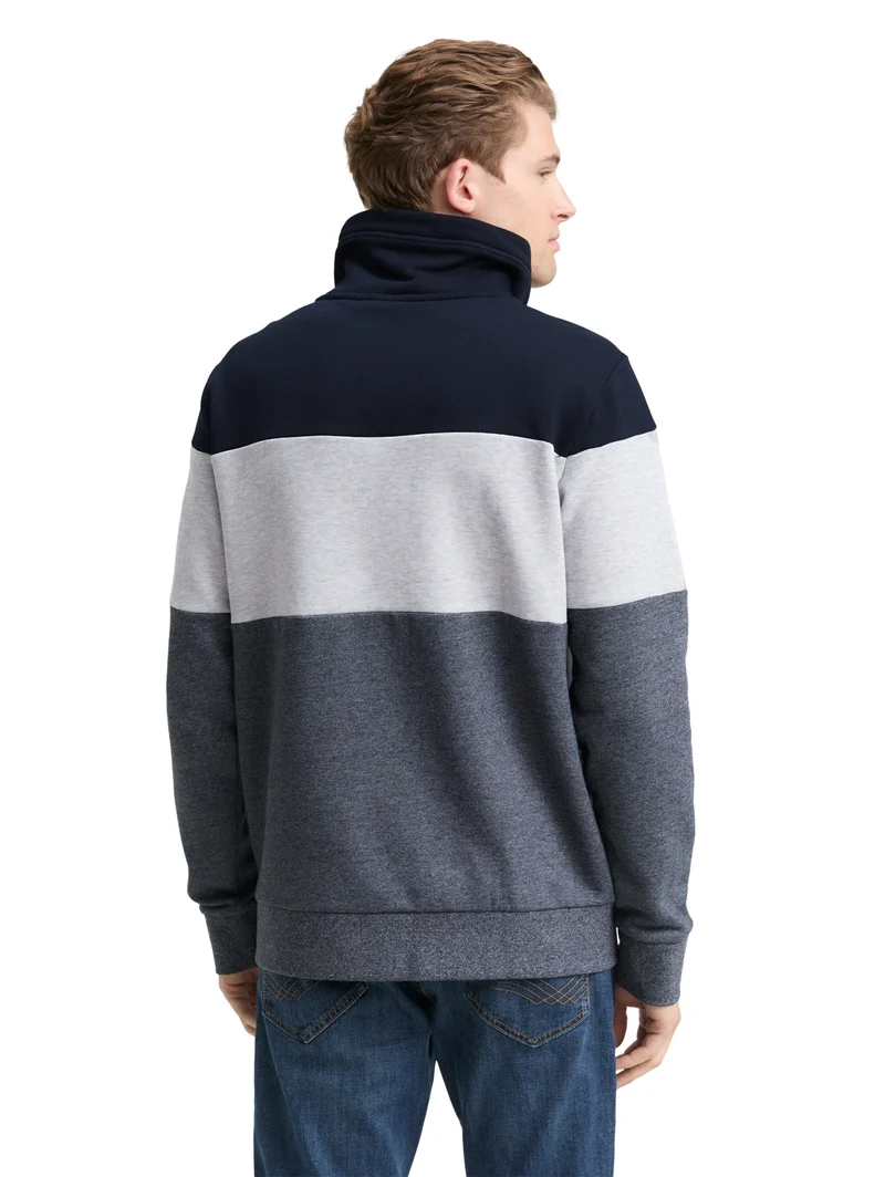cutline snood, navy grindle structure