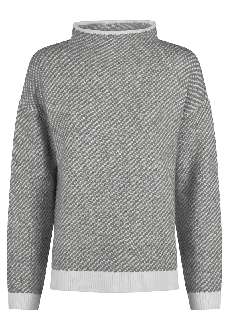 SWEATER, FROST GRAY MEL STRIPE