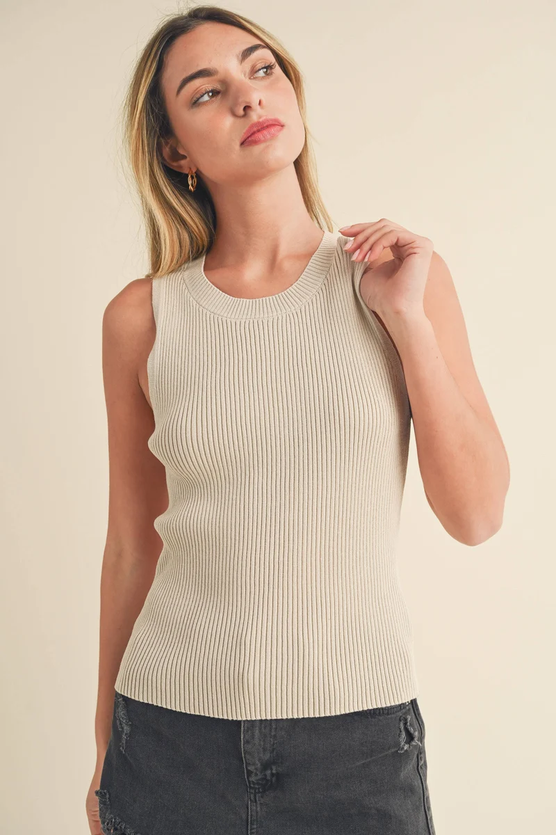 Soft Pink Tank Sweater