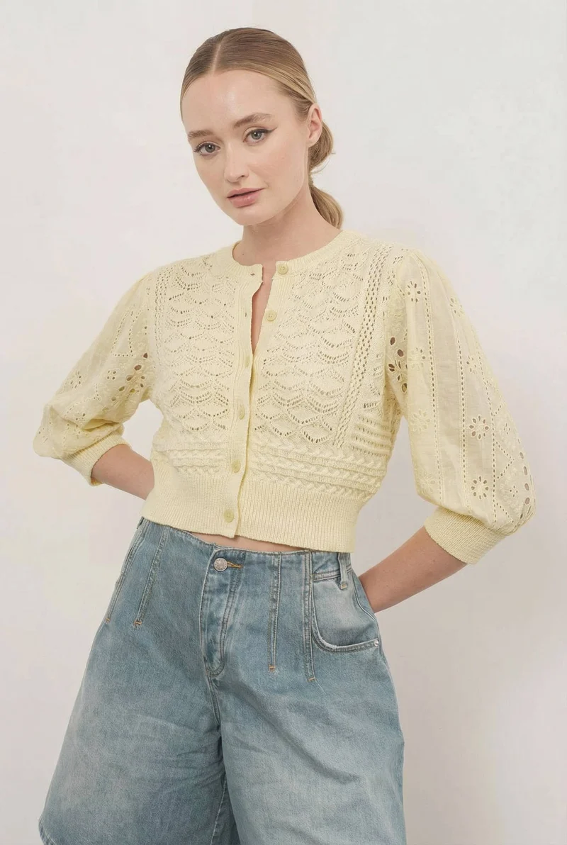 Cream Cardigan Sweater