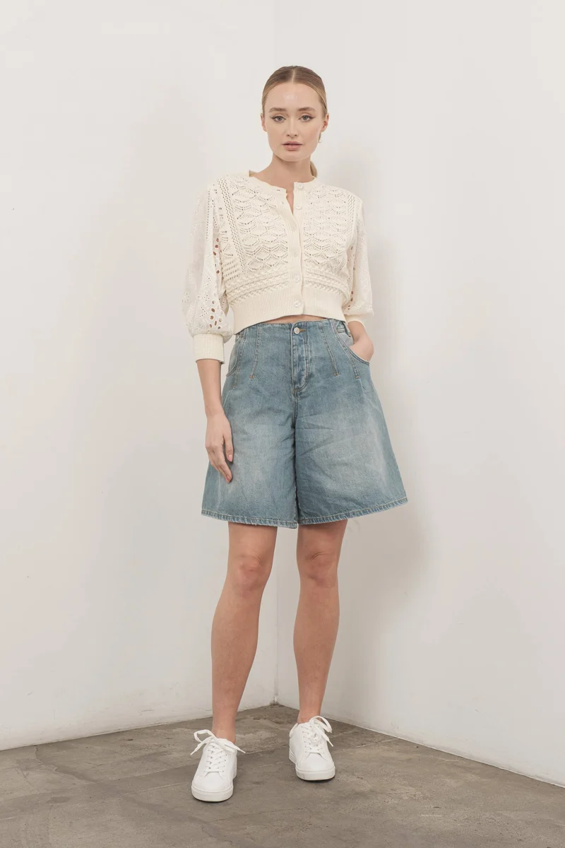 Cream Cardigan Sweater