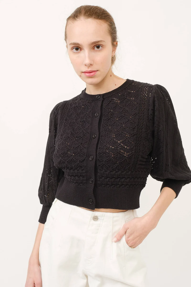 Cream Cardigan Sweater