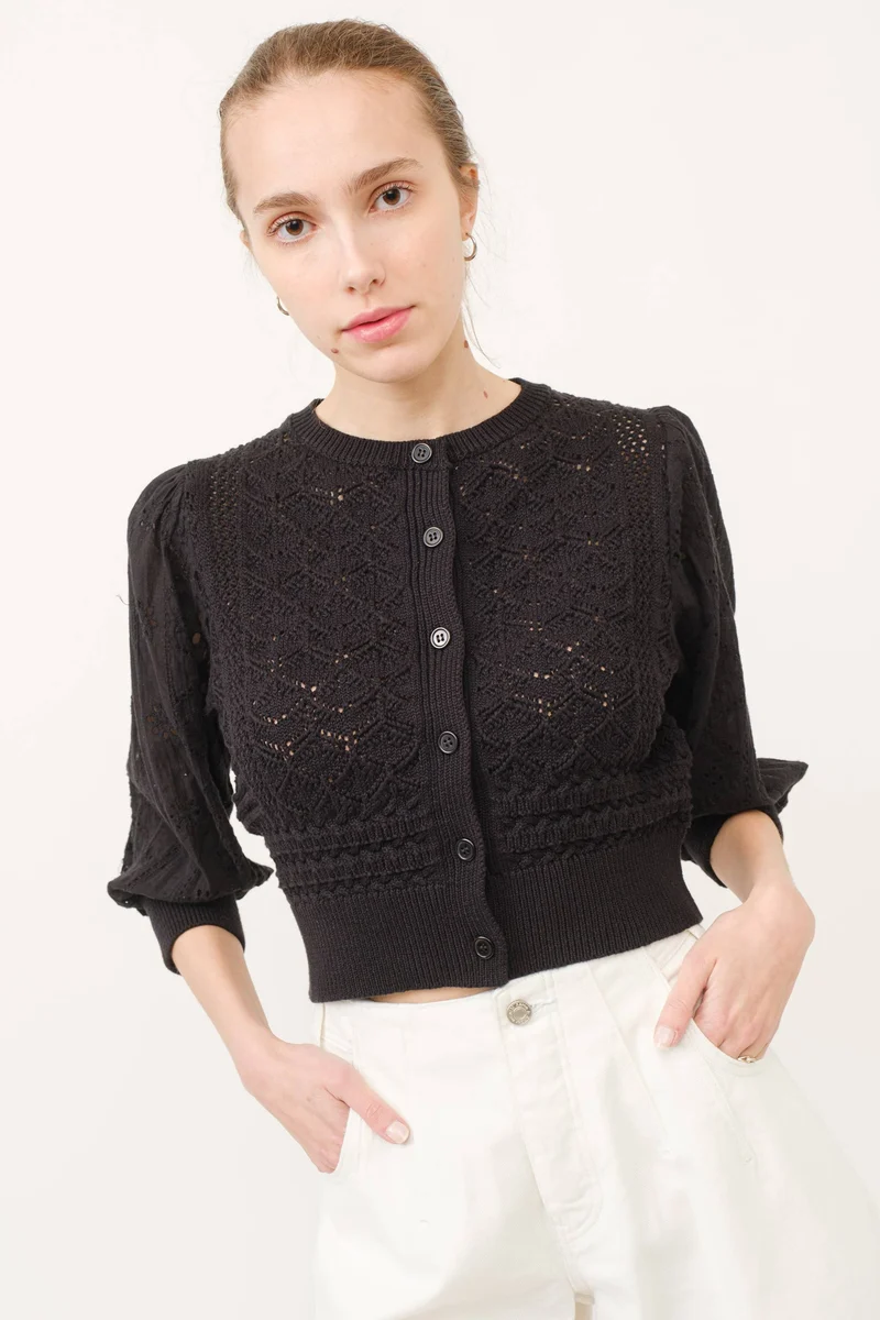 Cream Cardigan Sweater